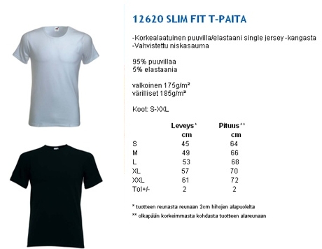 02/50 Miesten Slim Fit, t-paita