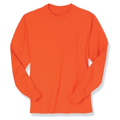 Huomio T-paita, pitkähiha, kelt-oranssi