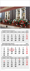 56 Maisema VakioTrio 3 kk:n kalenteri, päivämerkillä.